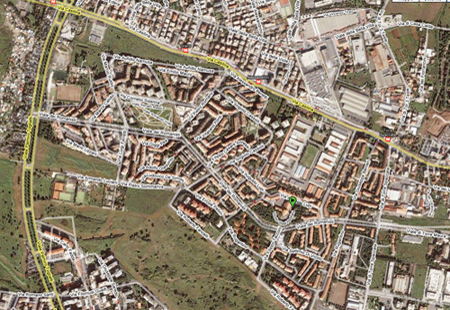 mappa stradale di Torre Spaccata mappa1 GAS